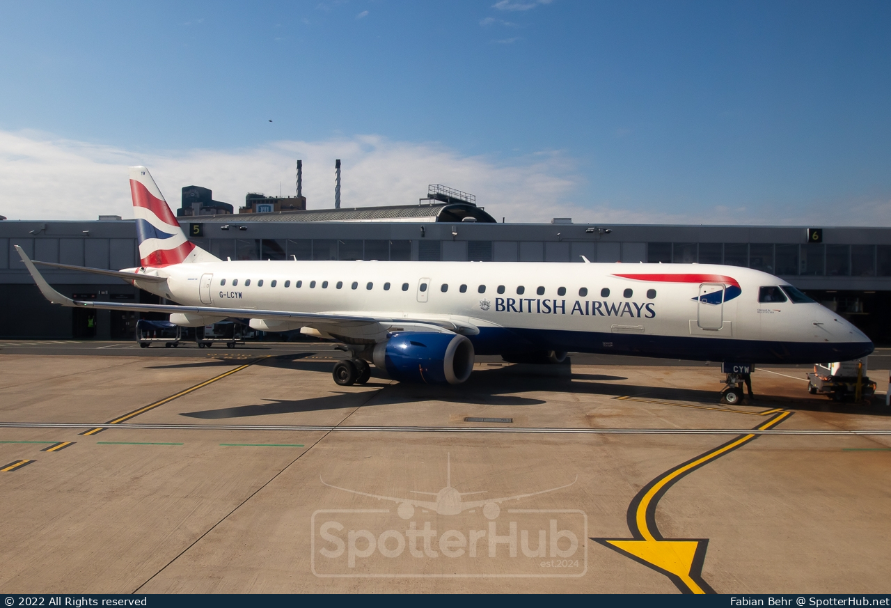Photo of G-LCYW - Embraer ERJ-190SR operated by BA CityFlyer