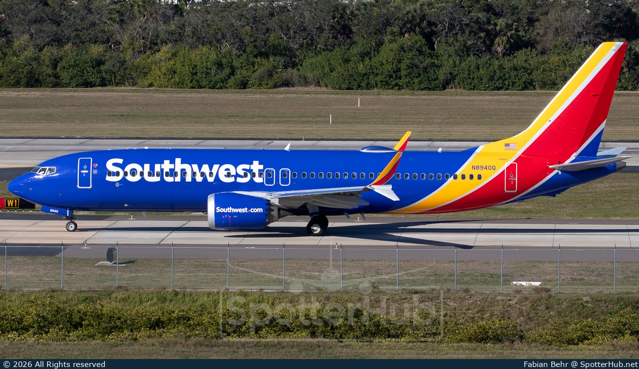 Photo of N8940Q - Boeing 737 MAX 8 operated by Southwest Airlines
