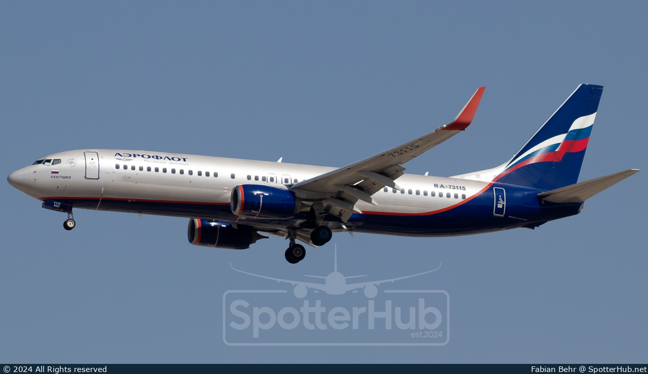 Photo of RA-73115 - Boeing 737-8LJ operated by Aeroflot