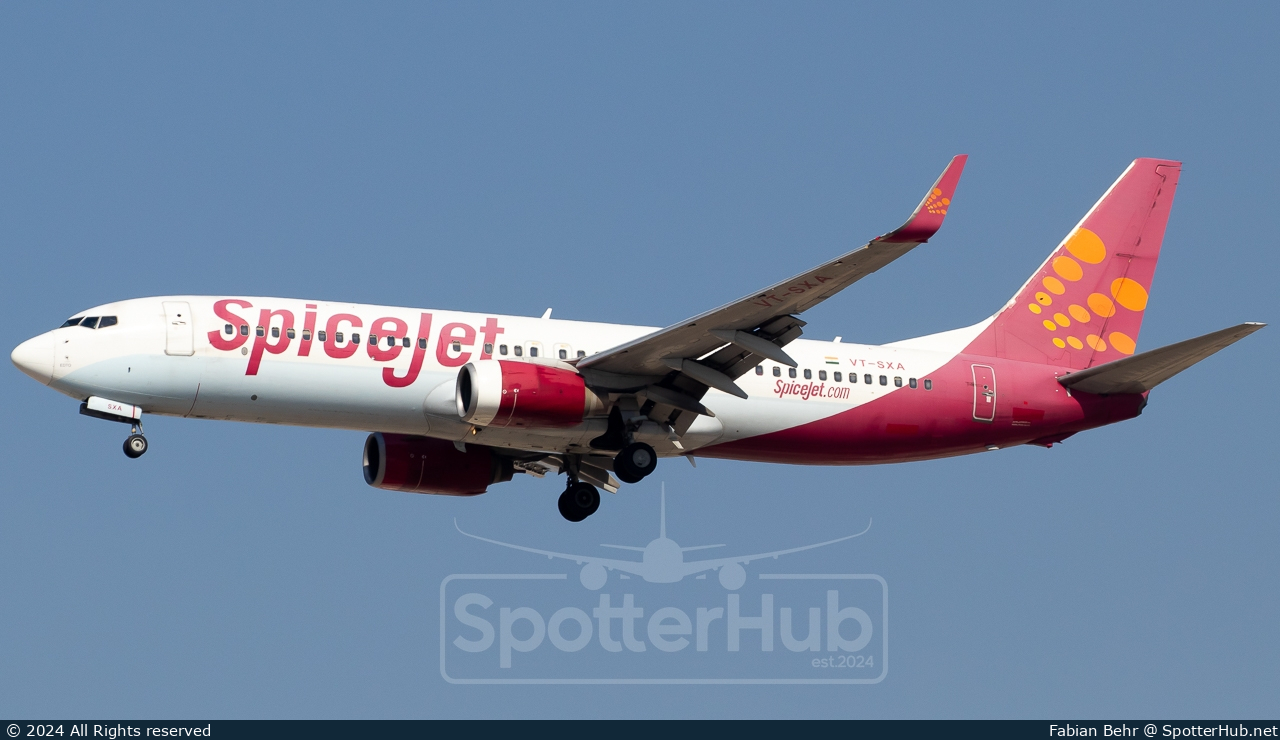 Photo of VT-SXA - Boeing 737-85R operated by SpiceJet