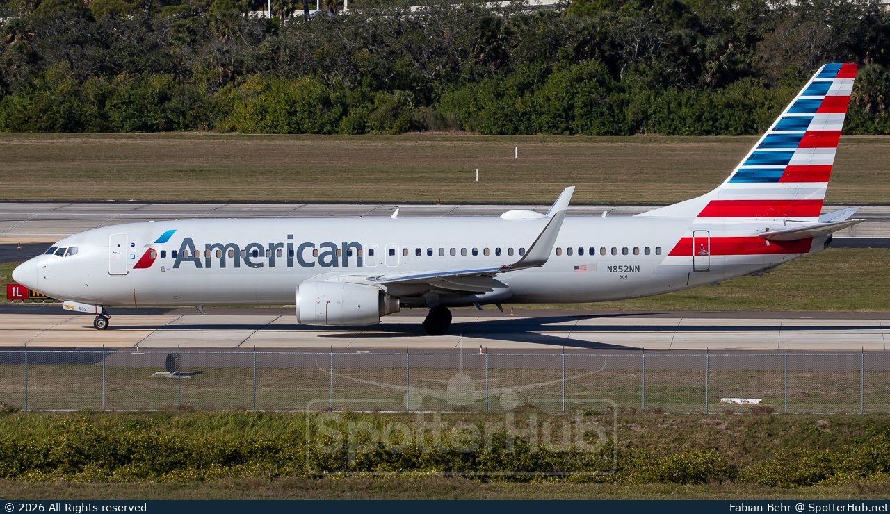 Photo of N852NN - Boeing 737-823 operated by American Airlines