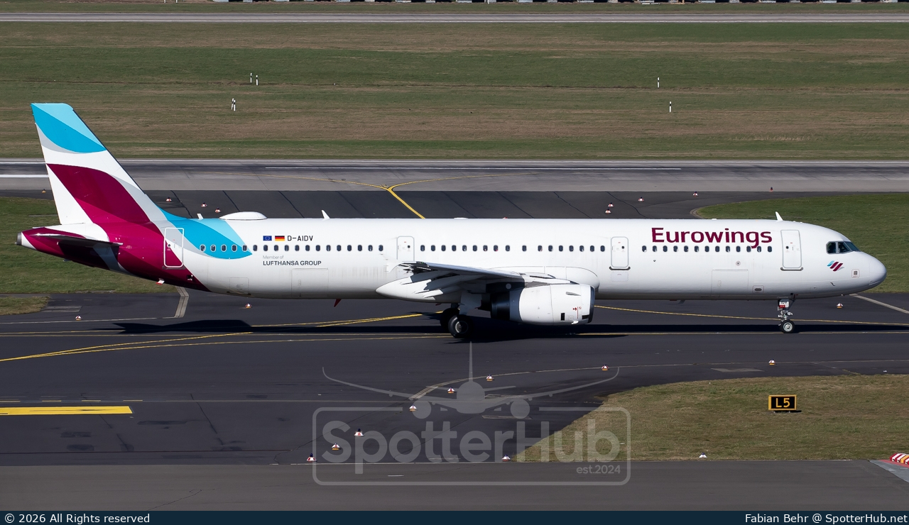 Photo of D-AIDV - Airbus A321-231 operated by Eurowings