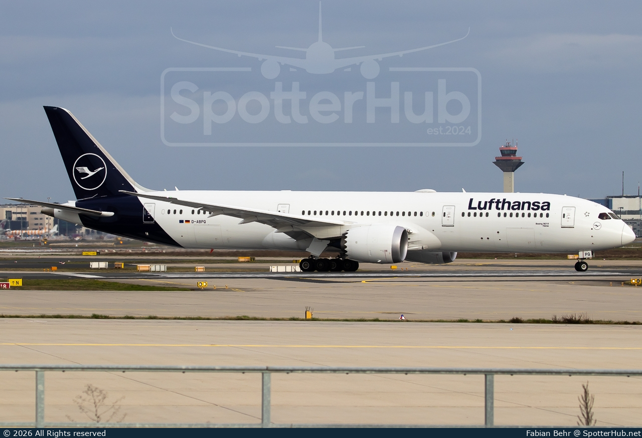 Photo of D-ABPQ - Boeing 787-9 Dreamliner operated by Lufthansa