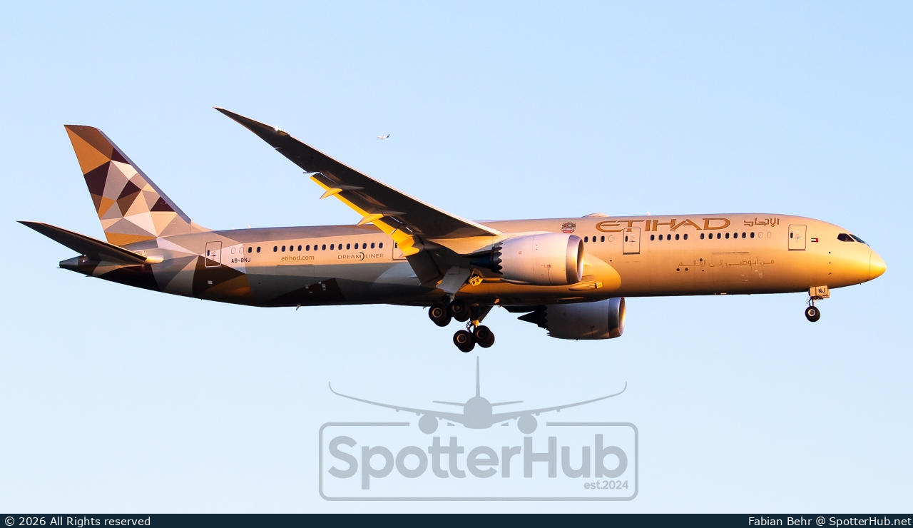 Photo of A6-BNJ - Boeing 787-9 Dreamliner operated by Etihad Airways