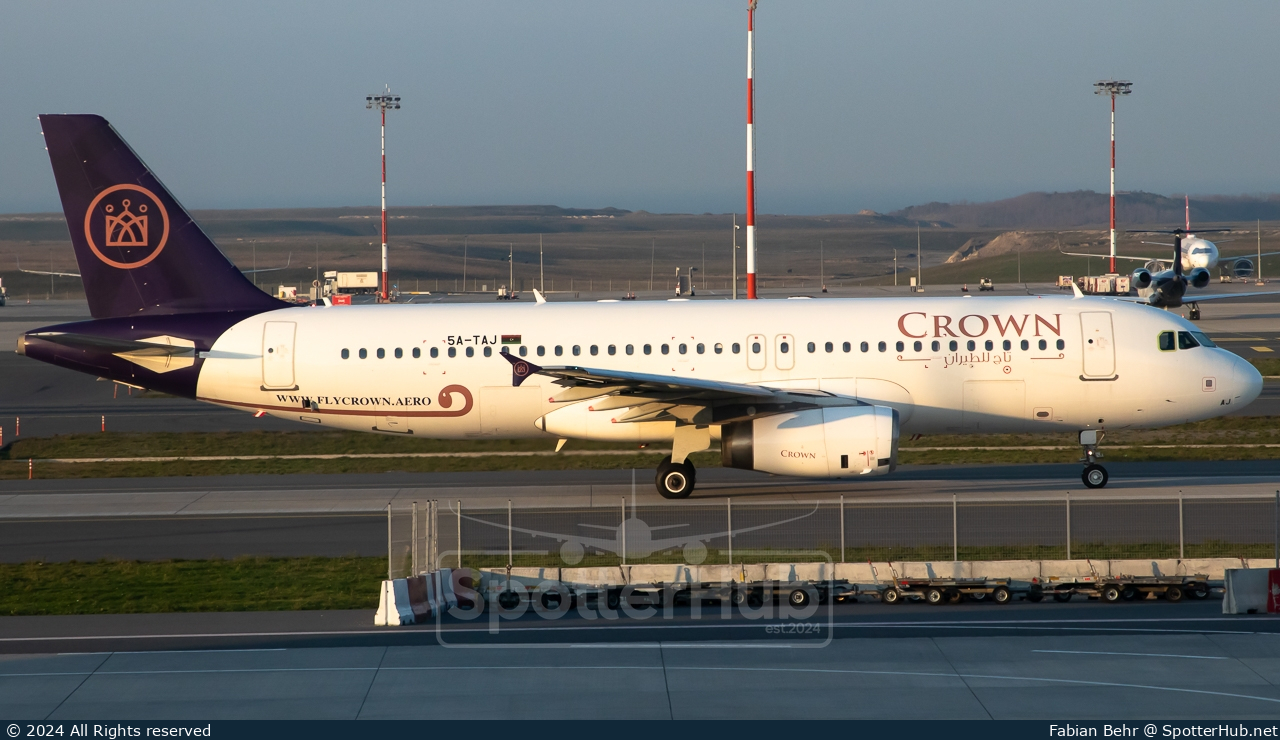 Photo of 5A-TAJ - Airbus A320-232 operated by Crown Airlines