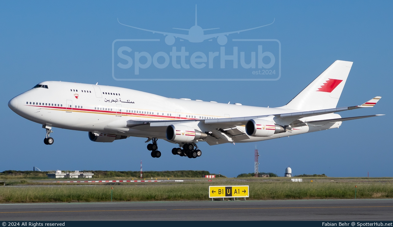 Photo of A9C-HMK - Boeing 747-4P8 operated by Bahrain Royal Flight