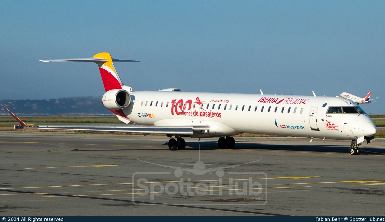Photo of EC-MSB - Bombardier CRJ-1000 operated by Iberia Regional (opb Air Nostrum)