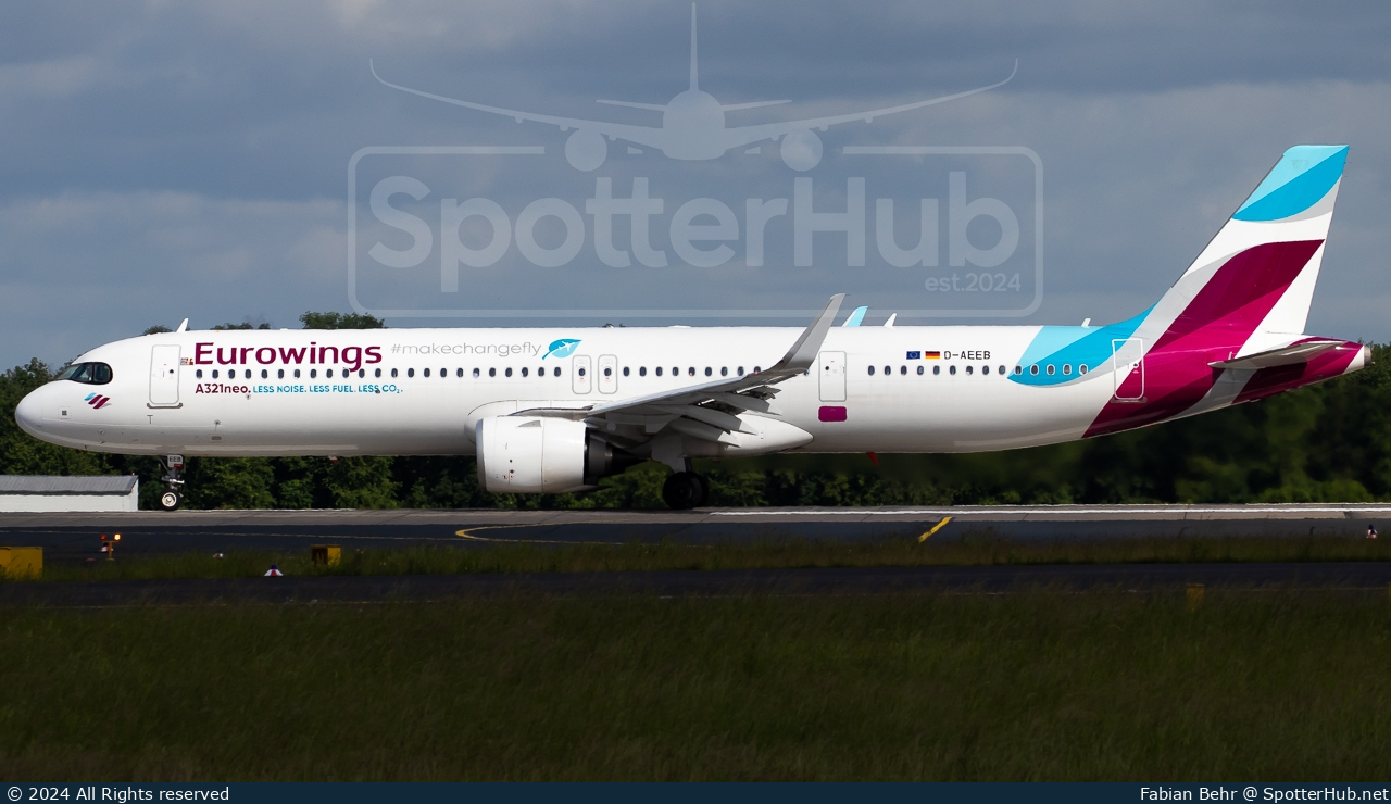 Photo of D-AEEB - Airbus A321-251NX operated by Eurowings