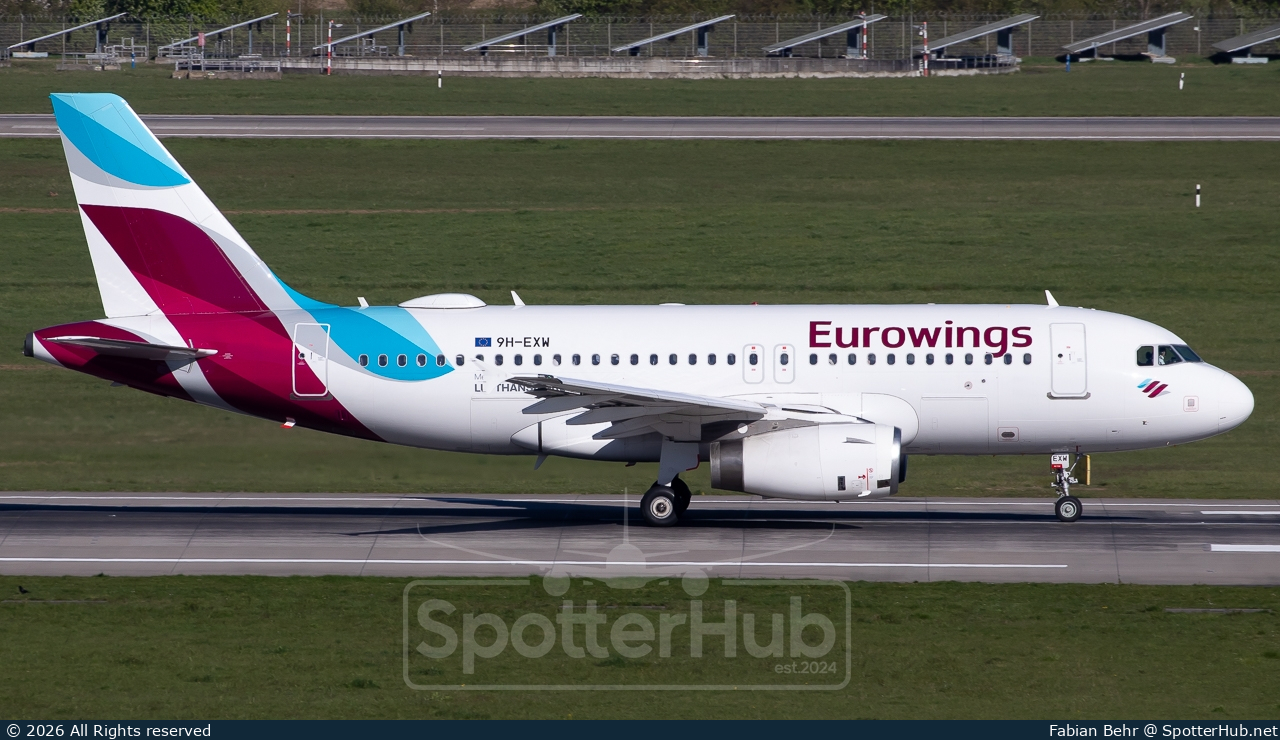 Photo of 9H-EXW - Airbus A319-132 operated by Eurowings Europe Malta