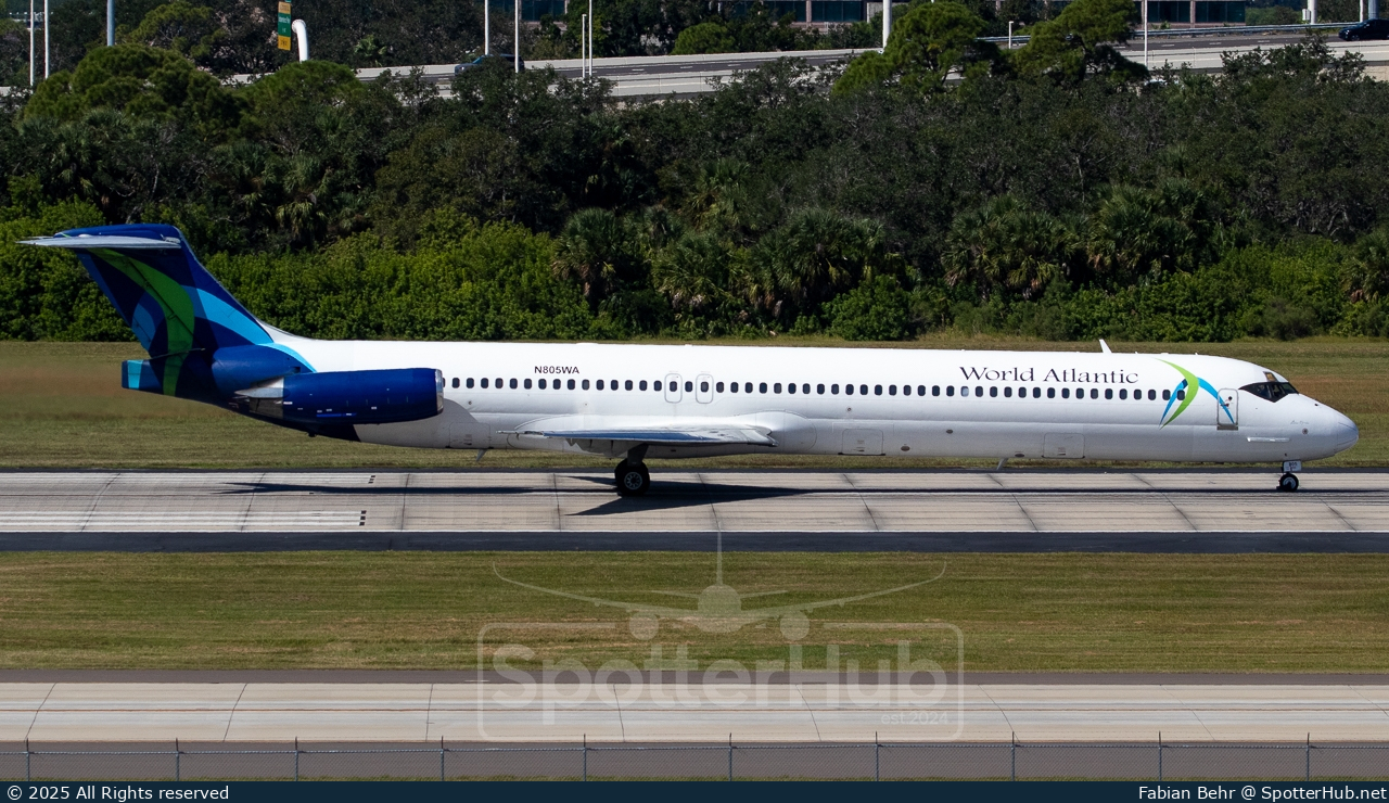 Photo of N805WA - McDonnell Douglas MD-83 operated by World Atlantic Airlines