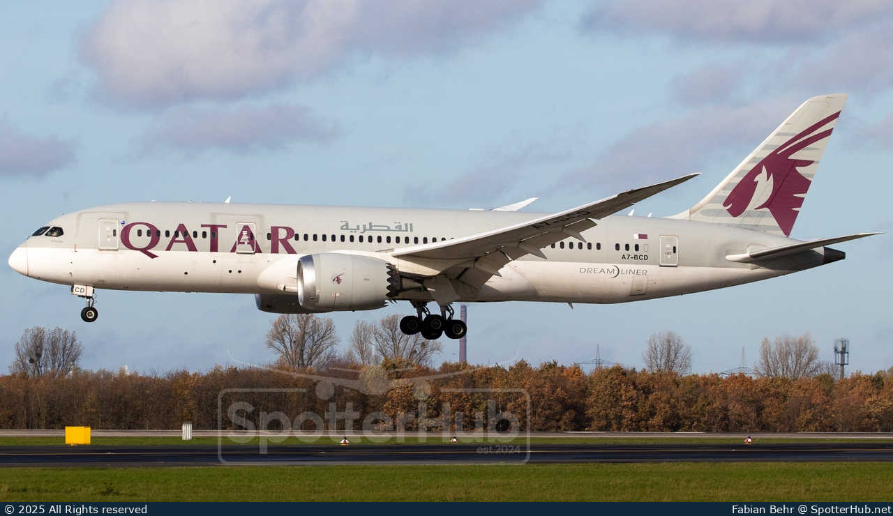 Photo of A7-BCD - Boeing 787-8 Dreamliner operated by Qatar Airways