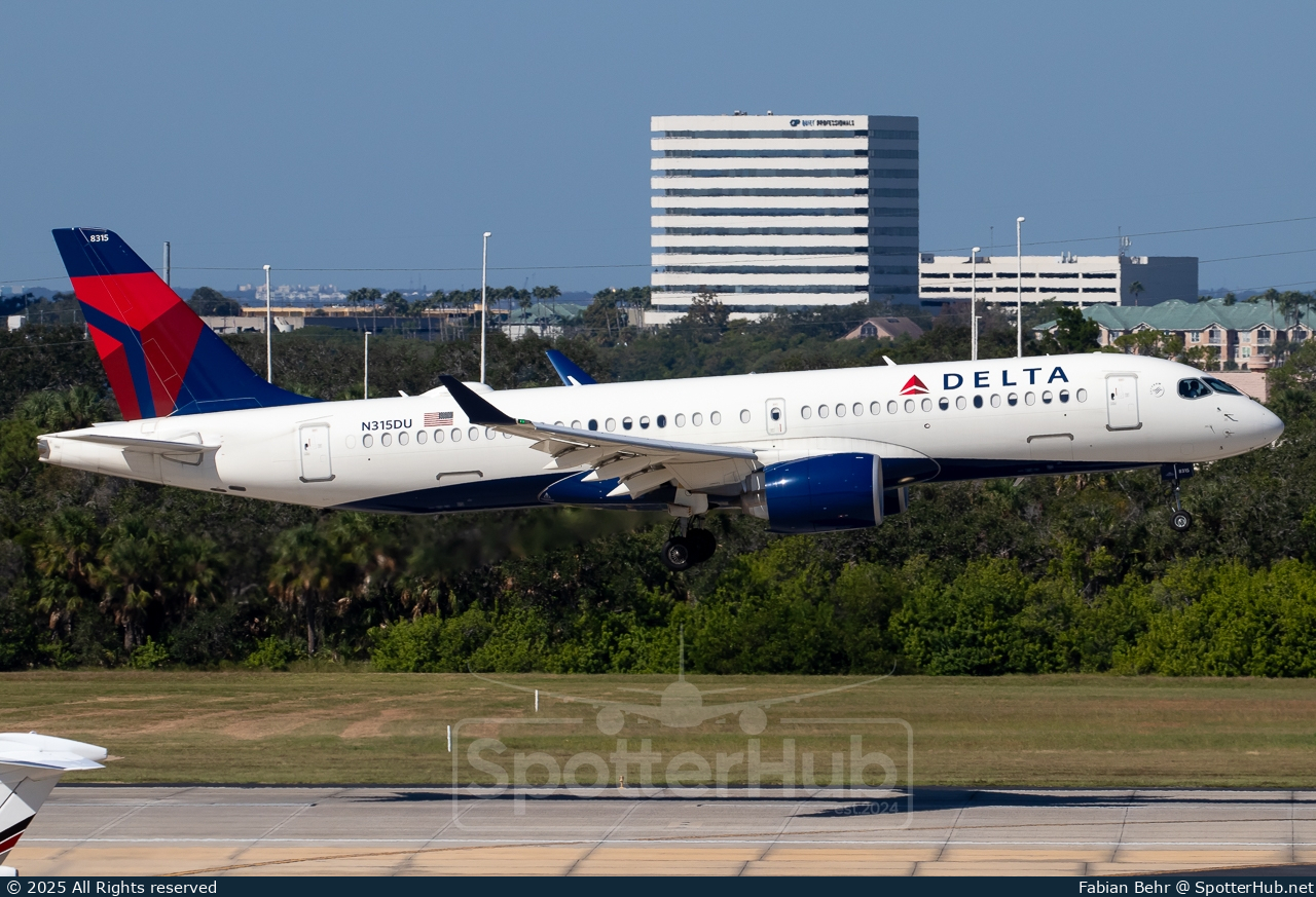 Photo of N315DU - Airbus A220-300 operated by Delta Air Lines