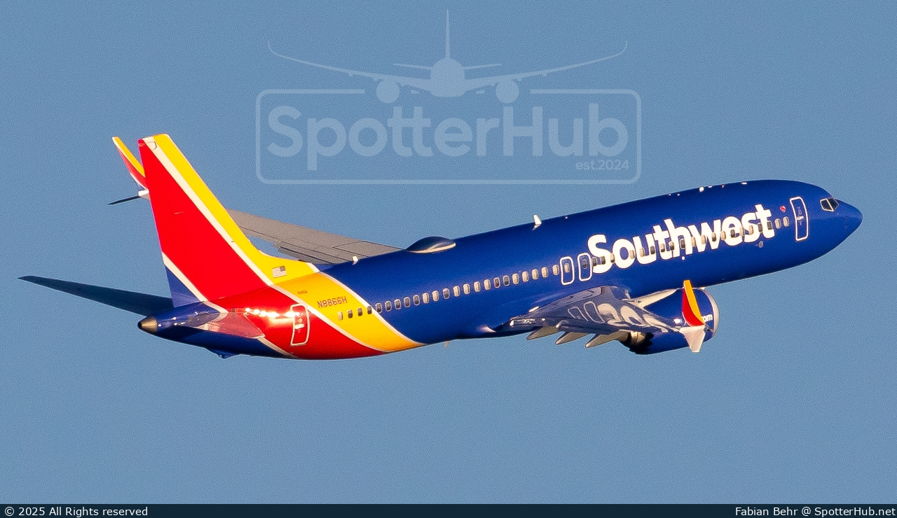 Photo of N8866H - Boeing 737 MAX 8 operated by Southwest Airlines