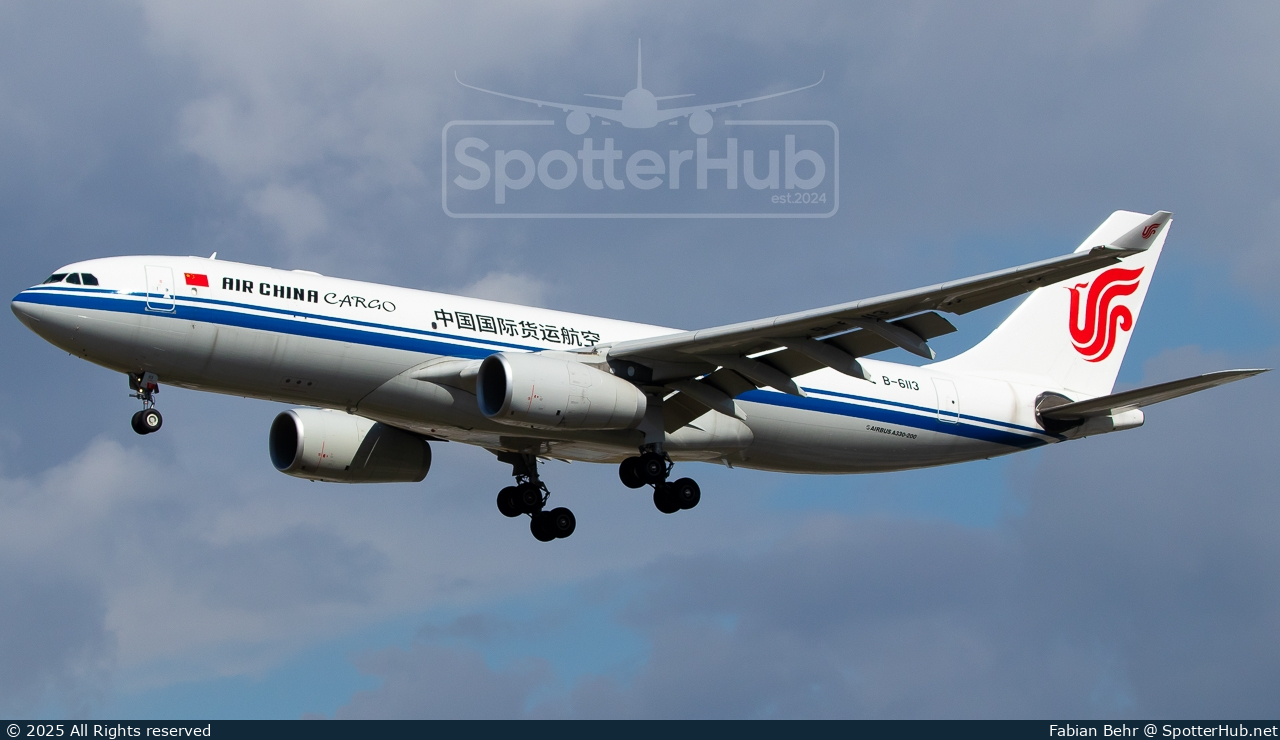 Photo of B-6113 - Airbus A330-243(P2F) operated by Air China Cargo