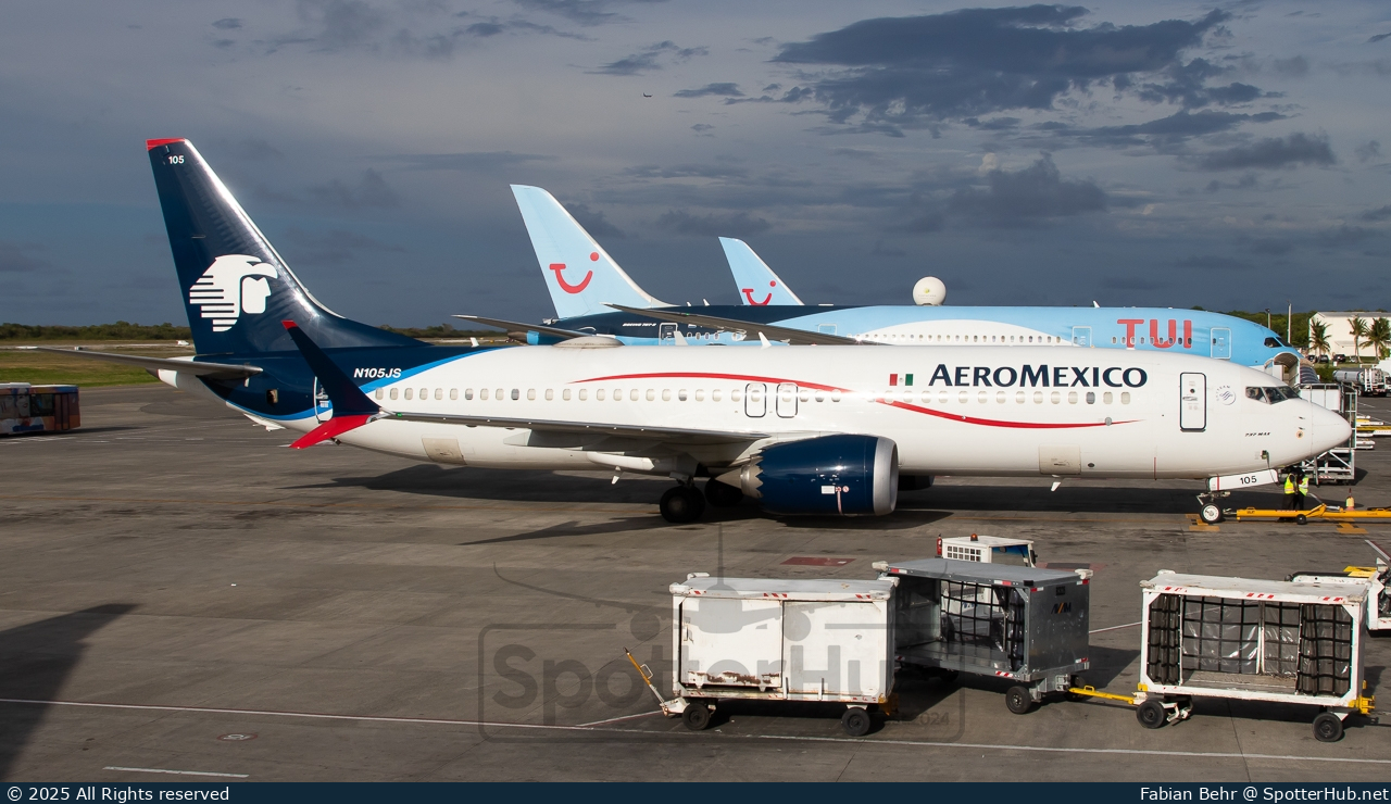 Photo of N105JS - Boeing 737 MAX 8 operated by Aeroméxico