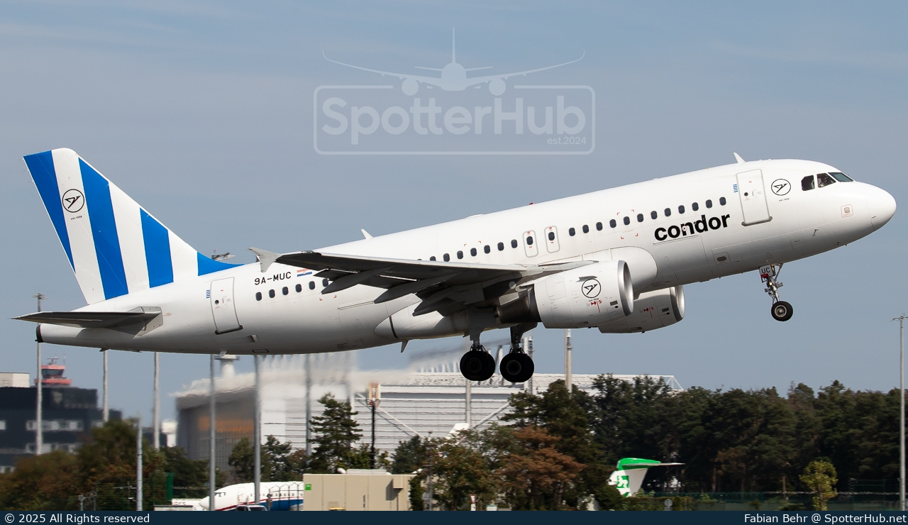 Photo of 9A-MUC - Airbus A319-112 operated by Condor (opb Fly Air41 Airways)
