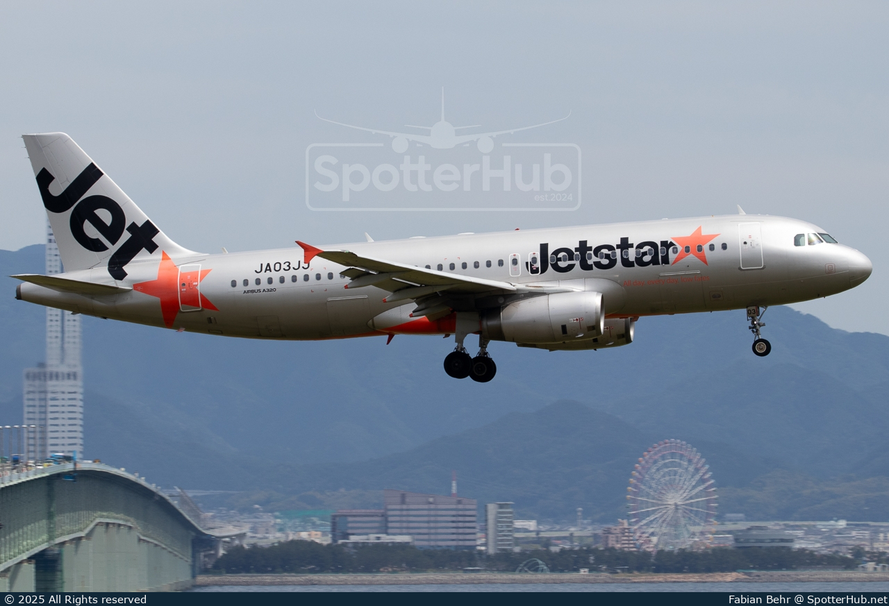 Photo of JA03JJ - Airbus A320-232 operated by Jetstar Japan