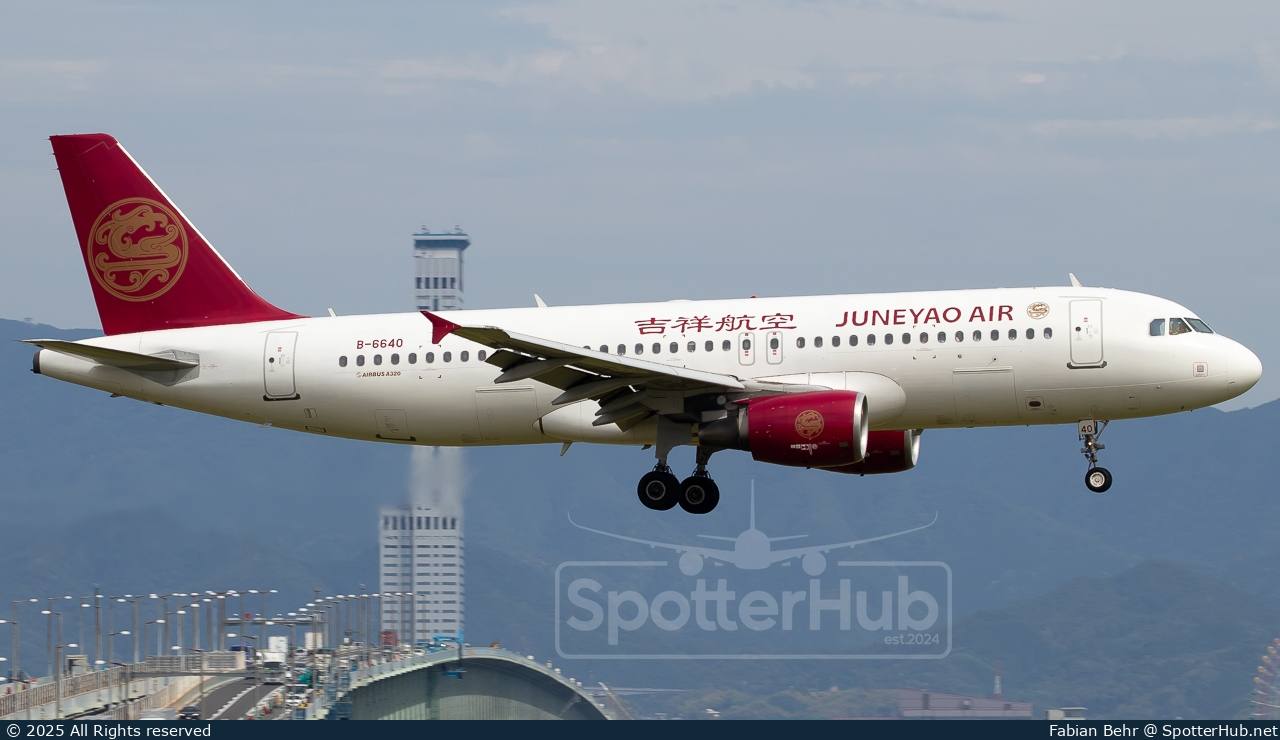 Photo of B-6640 - Airbus A320-214 operated by Juneyao Air