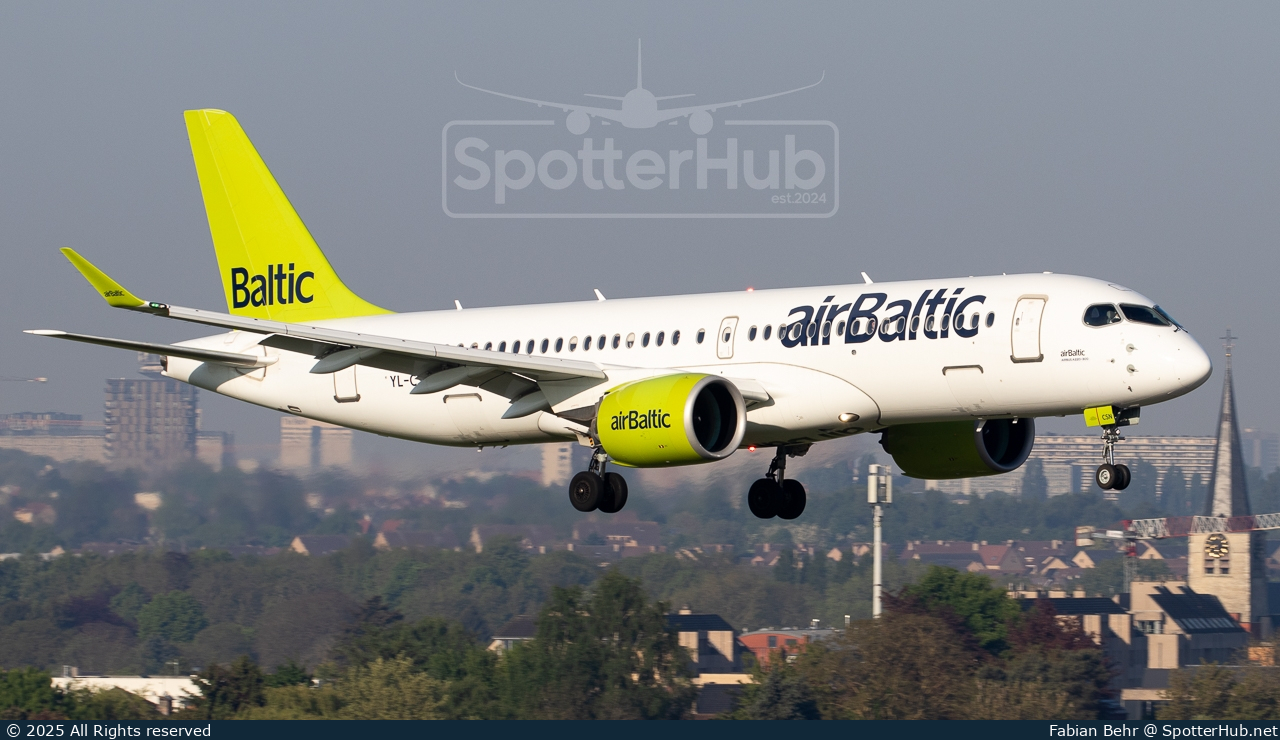 Photo of YL-CSN - Airbus A220-300 operated by airBaltic