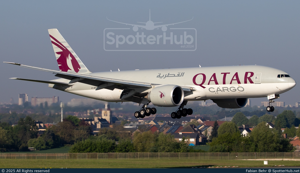 Photo of A7-BFW - Boeing 777-F operated by Qatar Airways Cargo