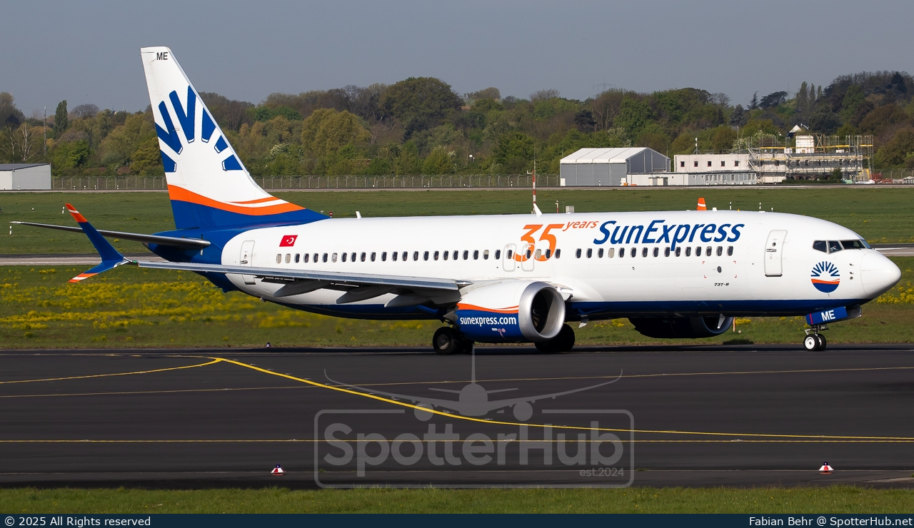 Photo of TC-SME - Boeing 737 MAX 8 operated by SunExpress