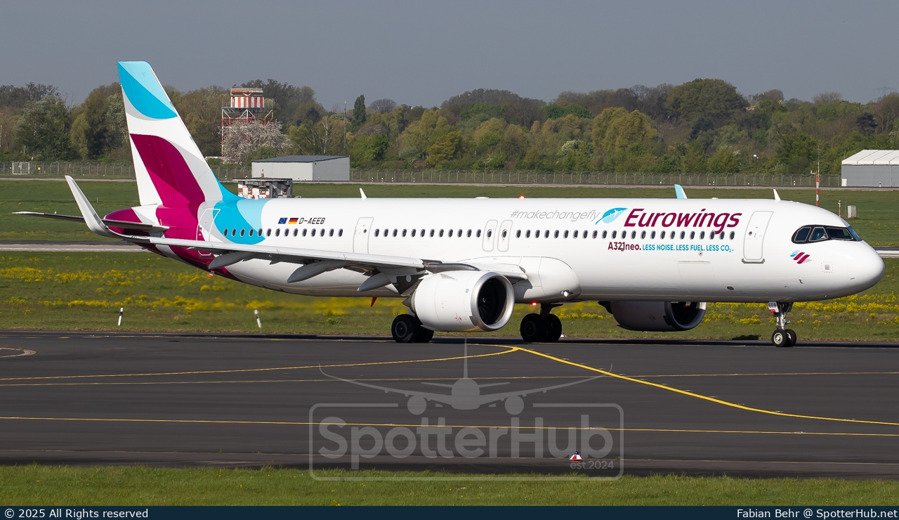Photo of D-AEEB - Airbus A321-251NX operated by Eurowings