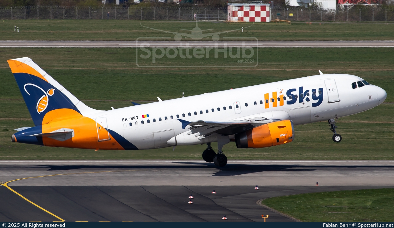 Photo of ER-SKY - Airbus A319-131 operated by HiSky