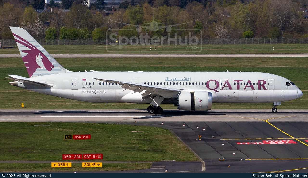 Photo of A7-BCF - Boeing 787-8 Dreamliner operated by Qatar Airways