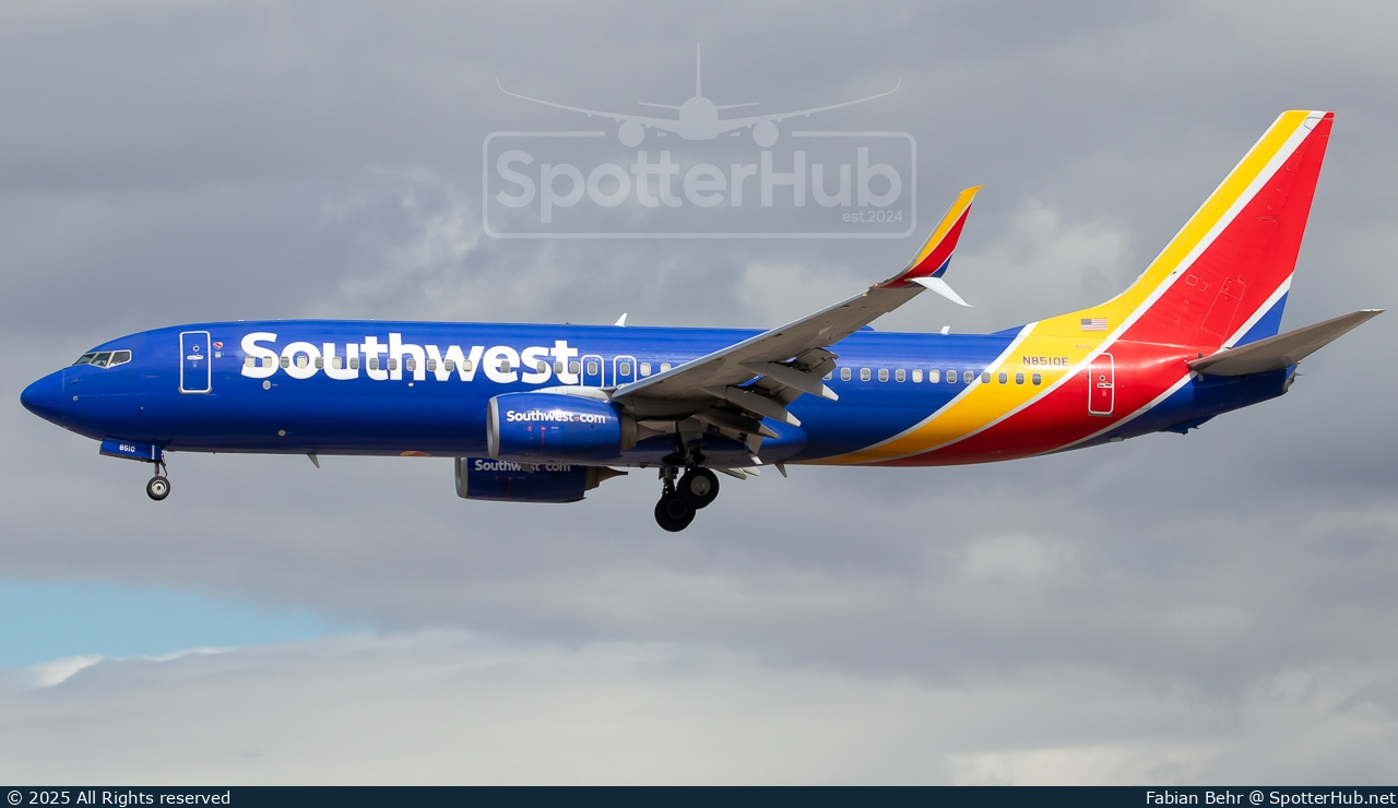 Photo of N8510E - Boeing 737-8H4 operated by Southwest Airlines