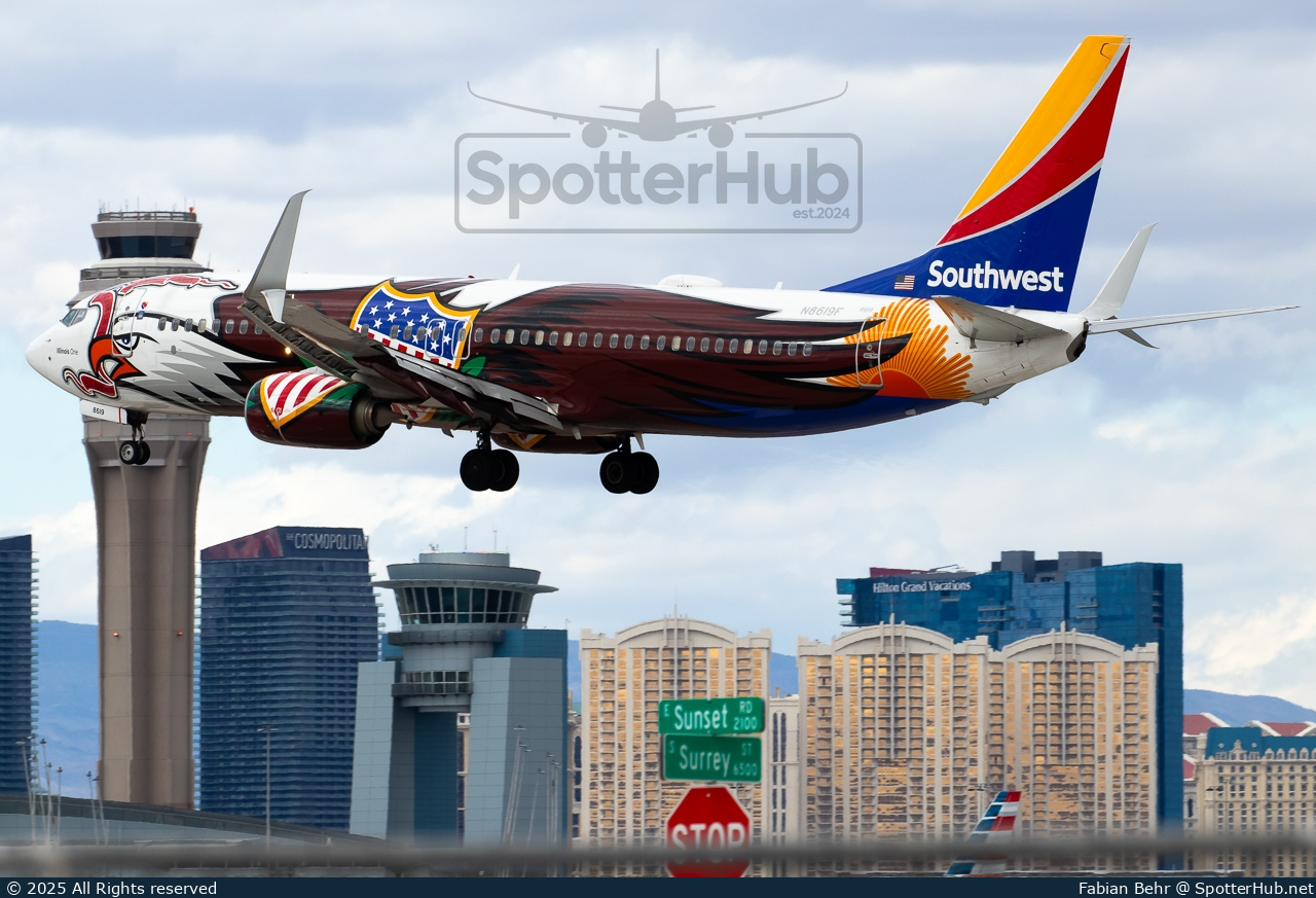 Photo of N8619F - Boeing 737-8H4 operated by Southwest Airlines