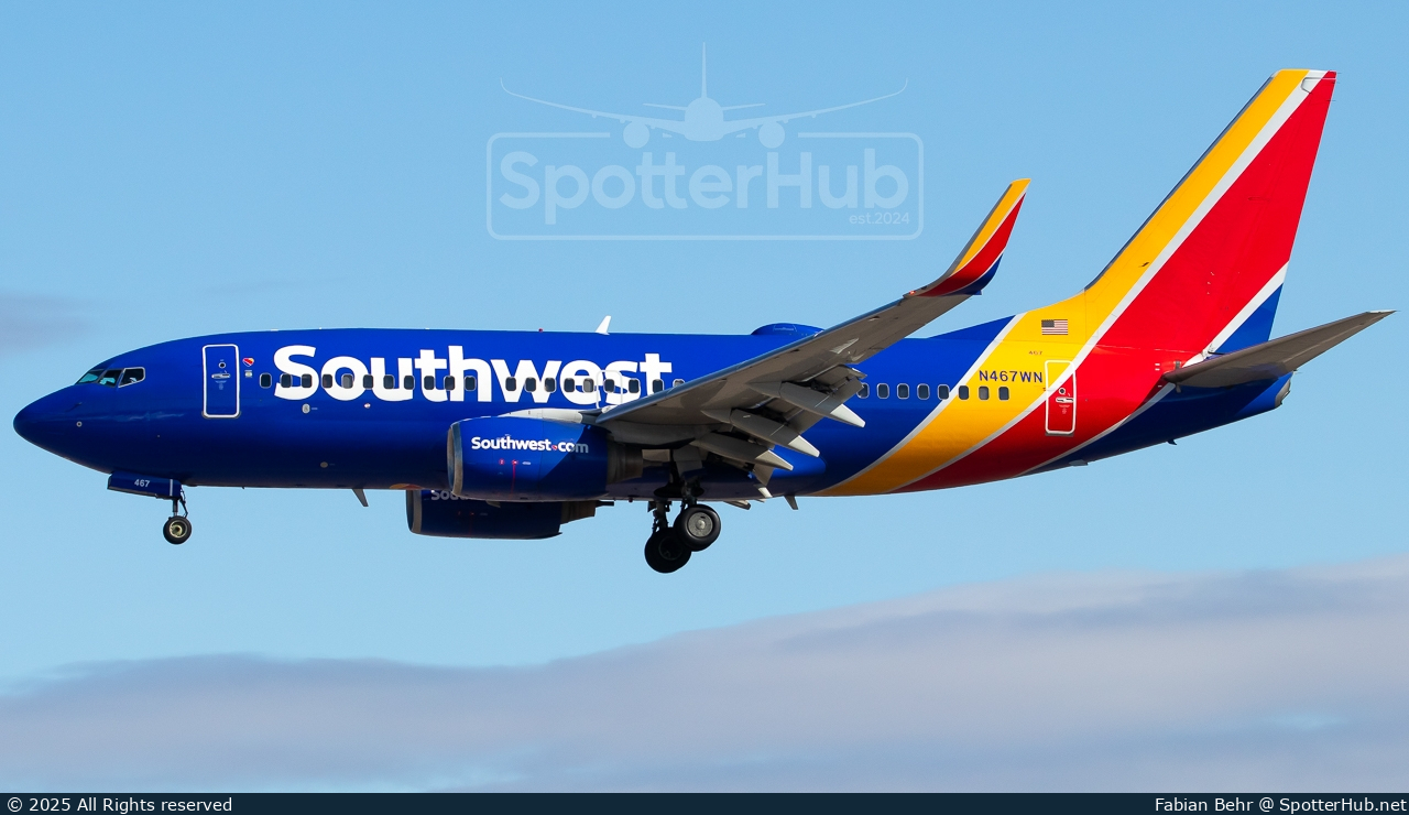 Photo of N467WN - Boeing 737-7H4 operated by Southwest Airlines