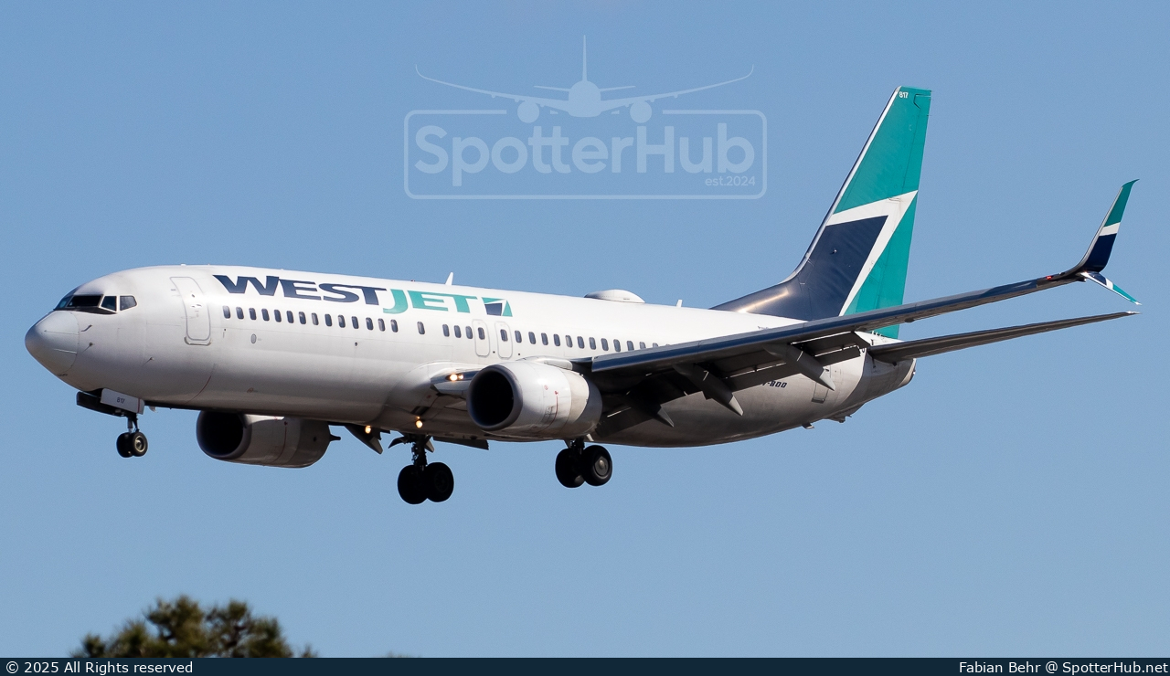 Photo of C-FWVJ - Boeing 737-8CT operated by WestJet Airlines
