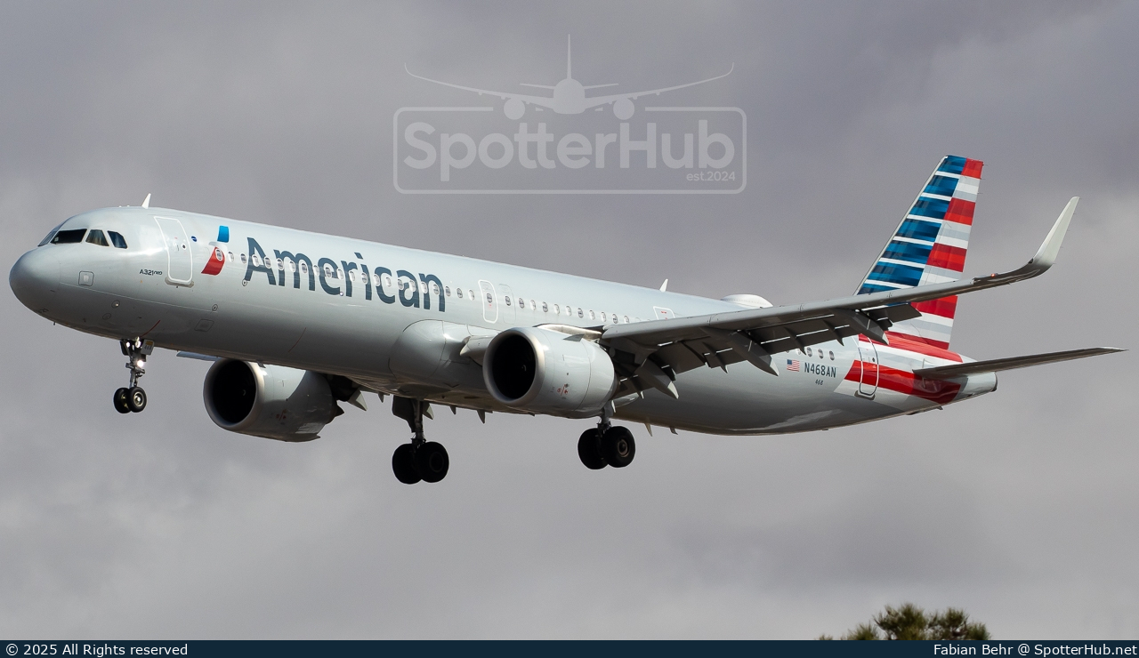 Photo of N468AN - Airbus A321-253NX operated by American Airlines