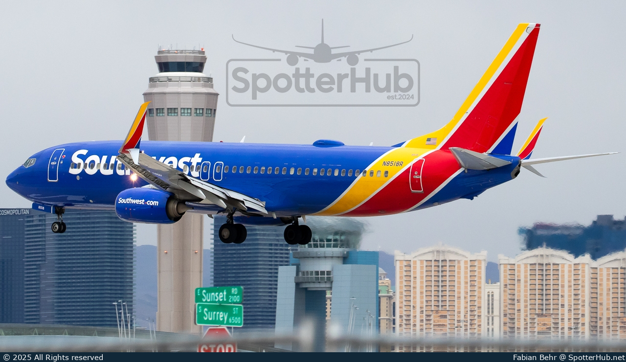 Photo of N8518R - Boeing 737-8H4 operated by Southwest Airlines