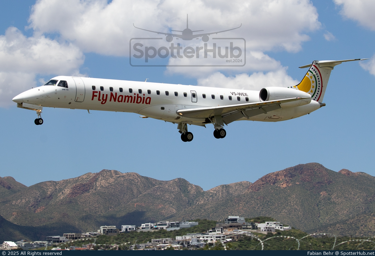 Photo of V5-WEE - Embraer ERJ-145EP operated by Fly Namibia (opb Westair Aviation)