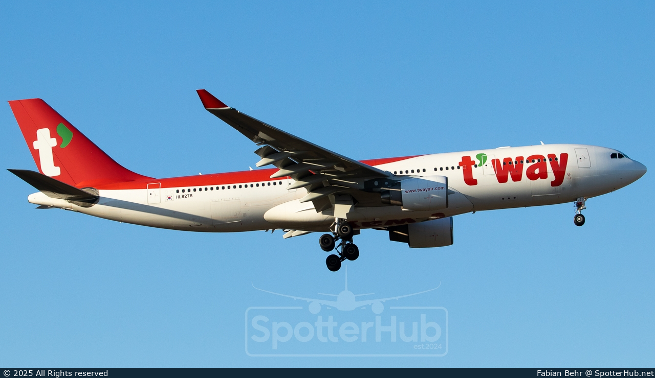 Photo of HL8276 - Airbus A330-223 operated by T'Way Air