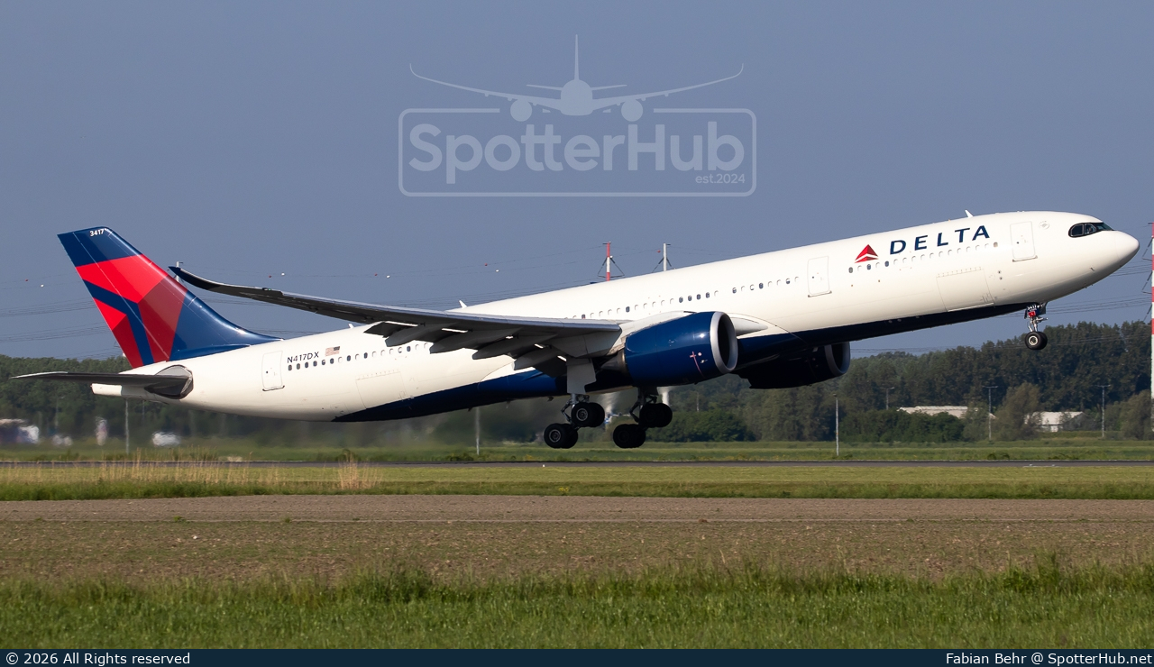 Photo of N417DX - Airbus A330-941 operated by Delta Air Lines