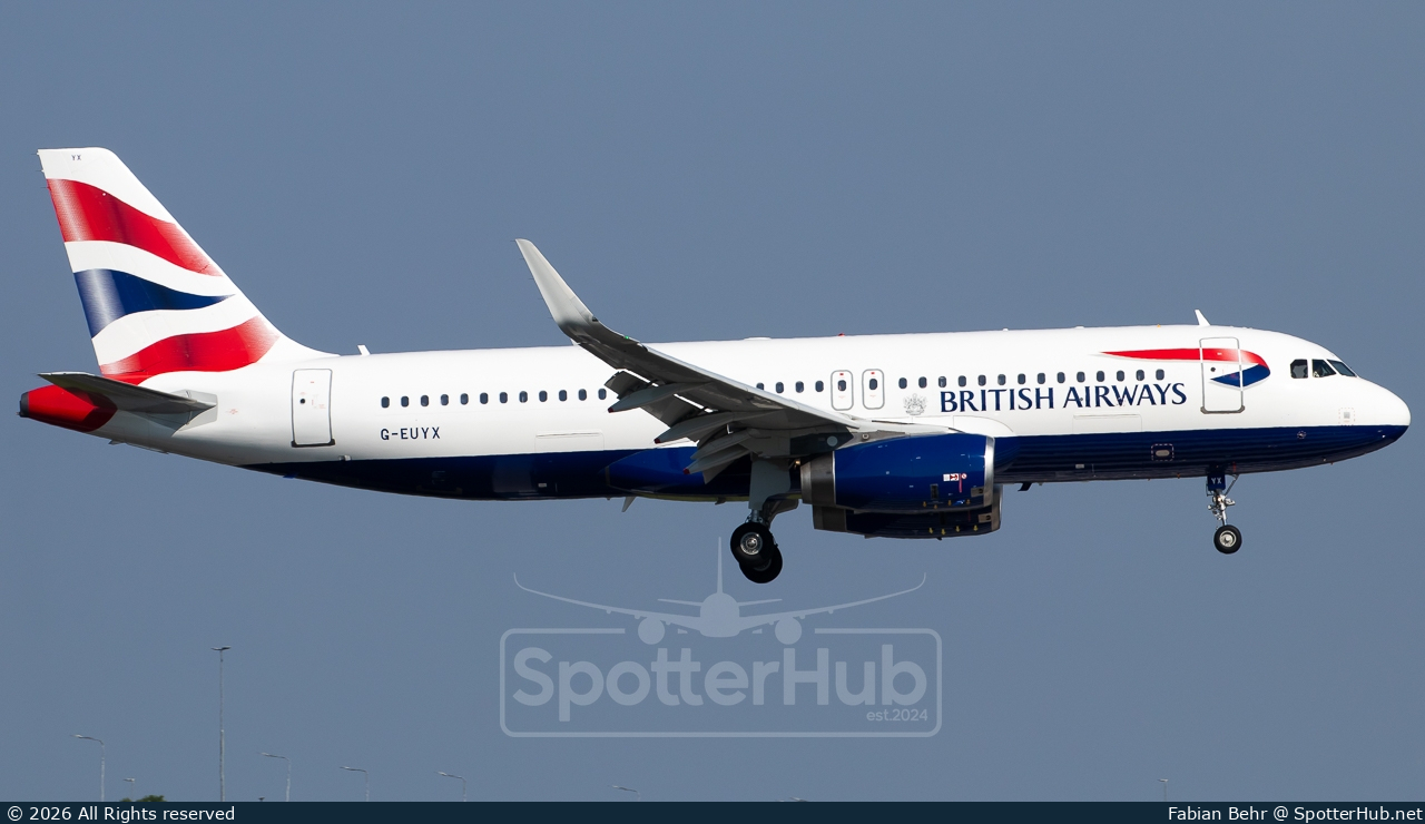 Photo of G-EUYX - Airbus A320-232 operated by British Airways