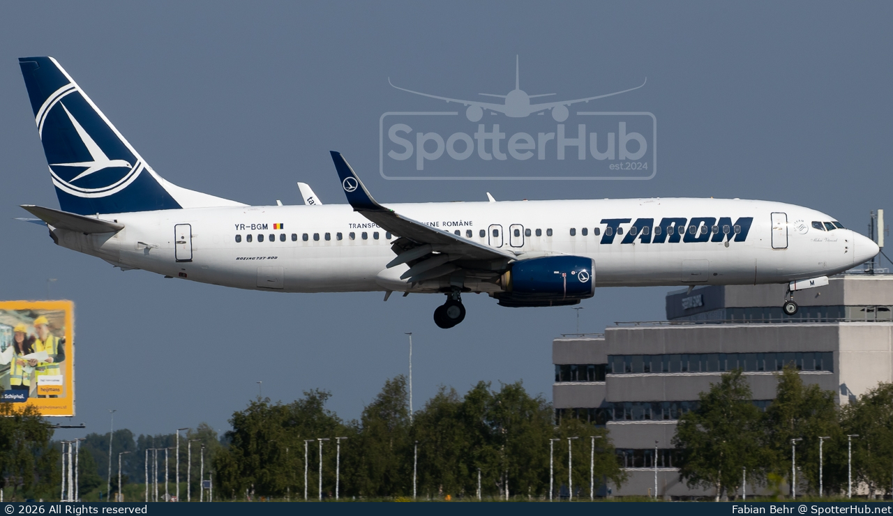 Photo of YR-BGM - Boeing 737-8H6 operated by Tarom - Romanian Air Transport