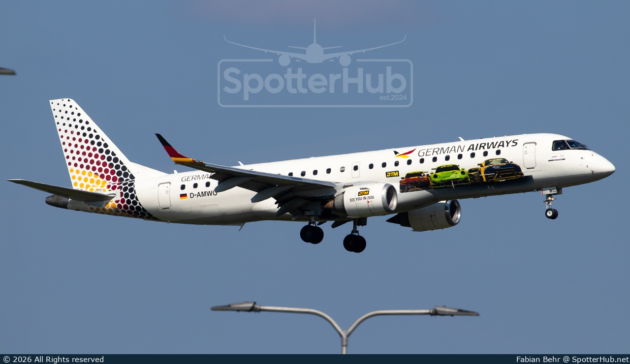 Photo of D-AMWO - Embraer ERJ-190AR operated by German Airways