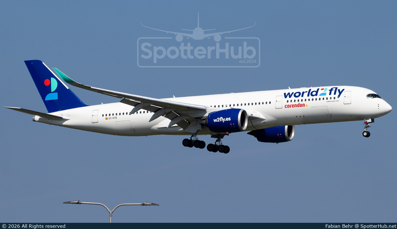 Photo of EC-NTB - Airbus A350-941 operated by Corendon Dutch Airlines (opb World2Fly)