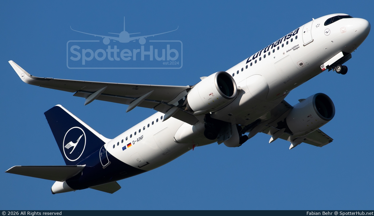 Photo of D-AINF - Airbus A320-271N operated by Lufthansa