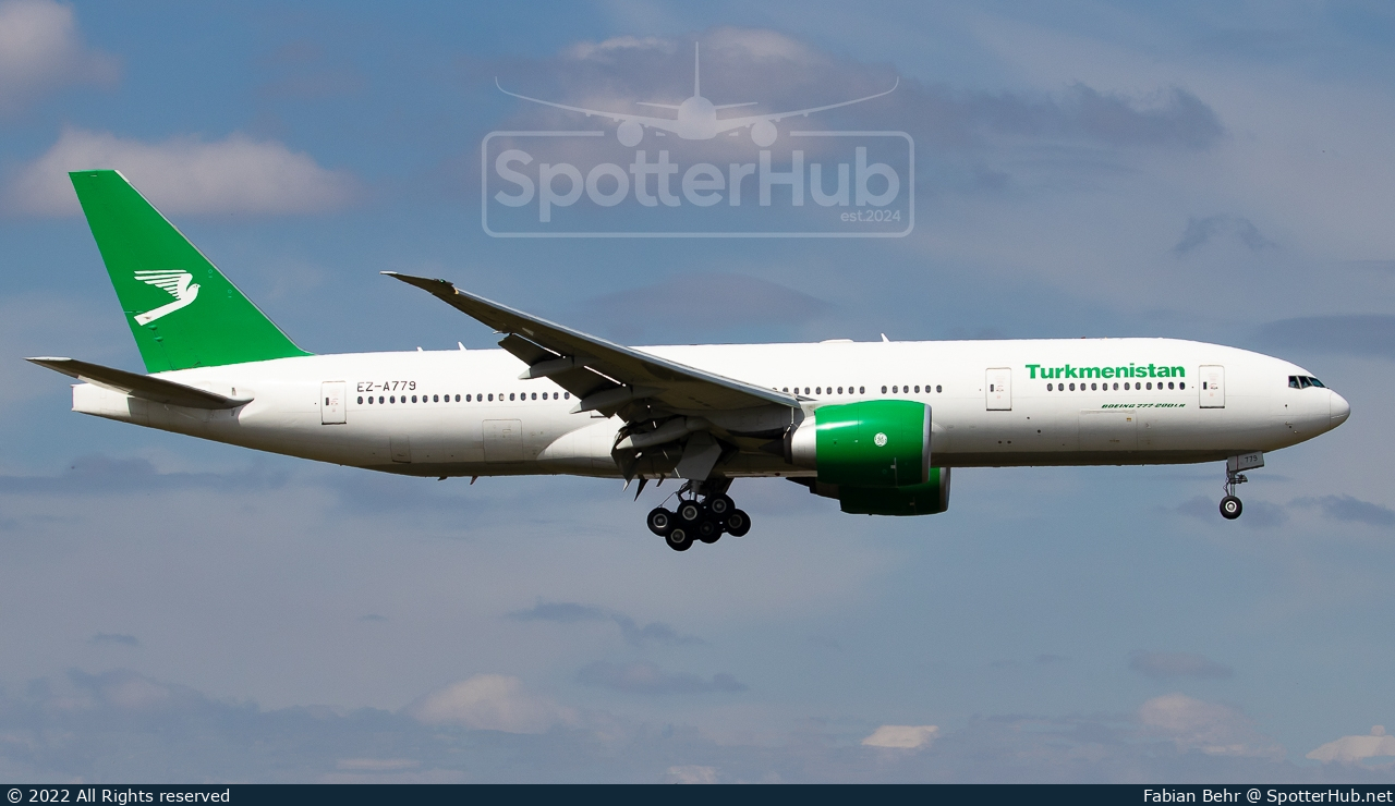 Photo of EZ-A779 - Boeing 777-22K(LR) operated by Turkmenistan Airlines