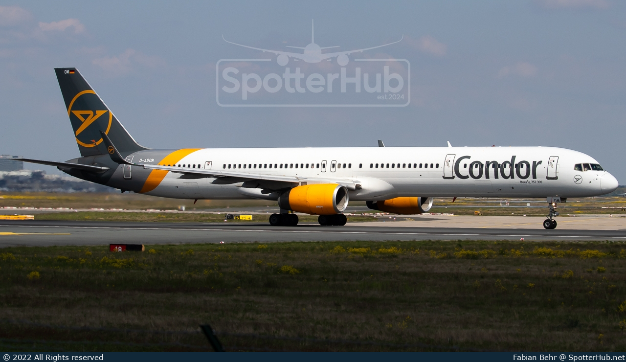 Photo of D-ABOM - Boeing 757-330 operated by Condor