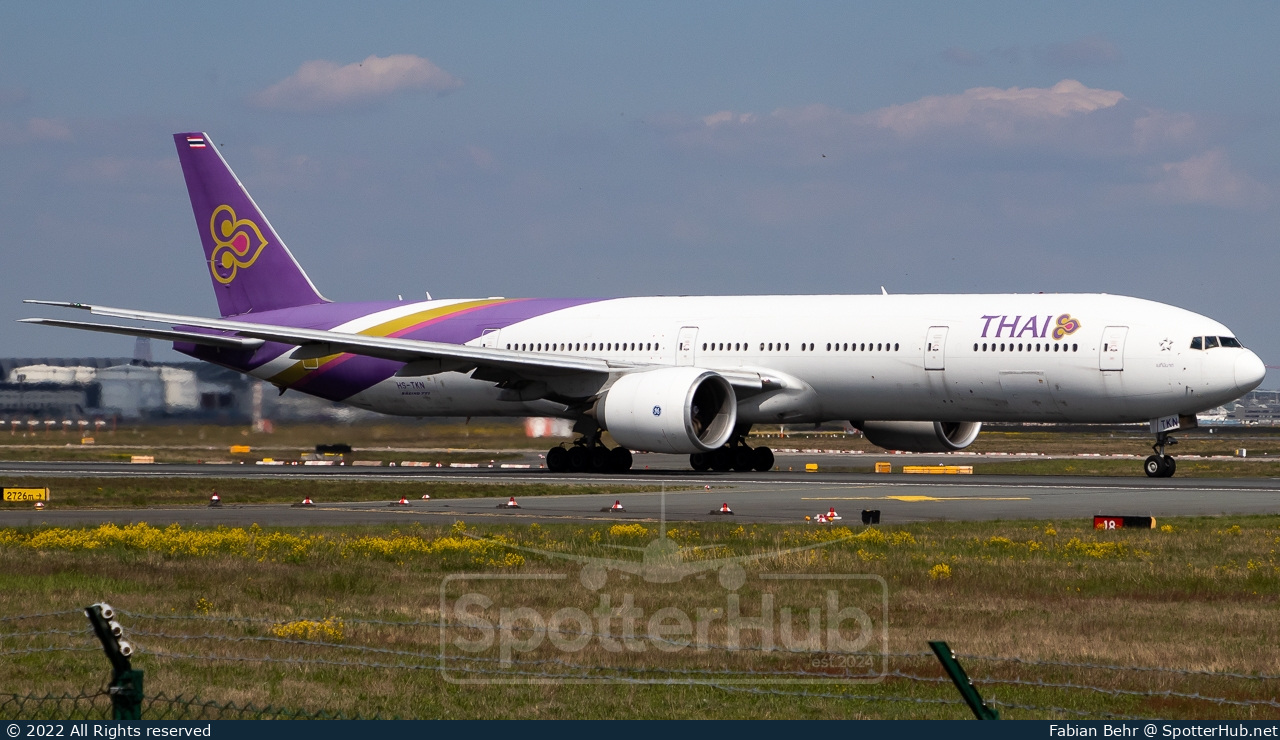 Photo of HS-TKN - Boeing 777-3AL(ER) operated by Thai Airways International