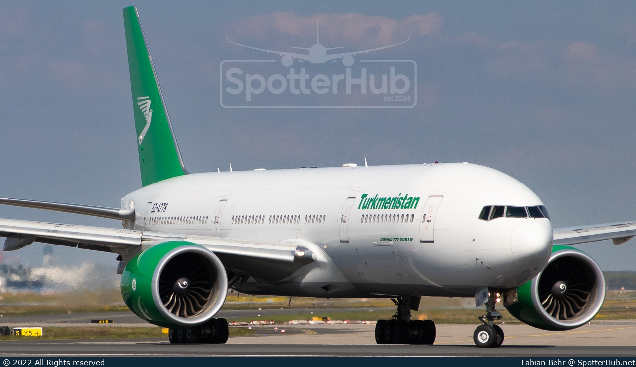 Photo of EZ-A778 - Boeing 777-22K(LR) operated by Turkmenistan Airlines