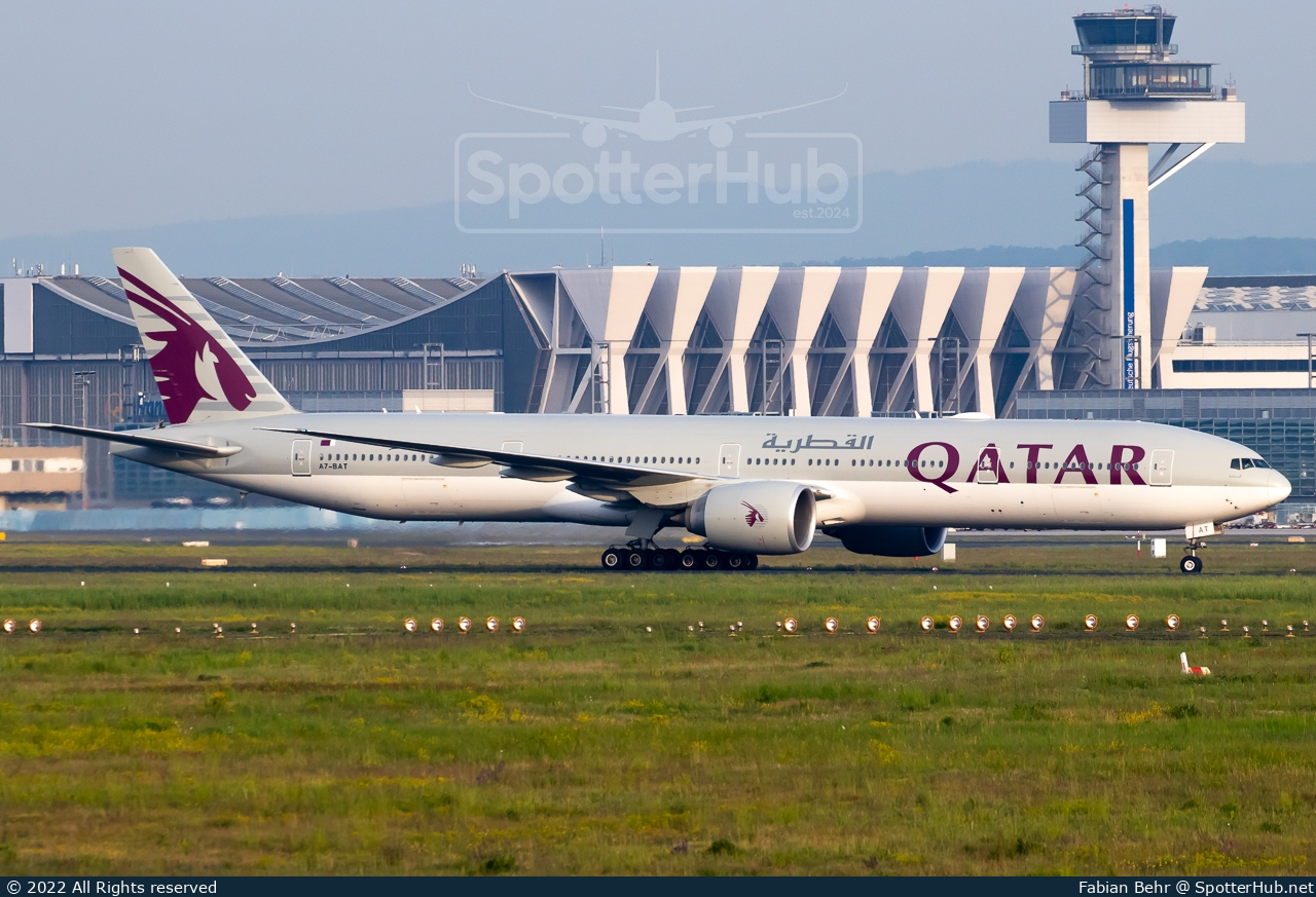 Photo of A7-BAT - Boeing 777-3DZ(ER) operated by Qatar Airways