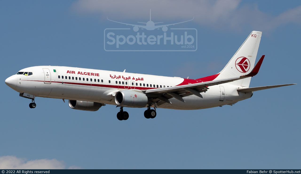 Photo of 7T-VKQ - Boeing 737-8D6 operated by Air Algérie