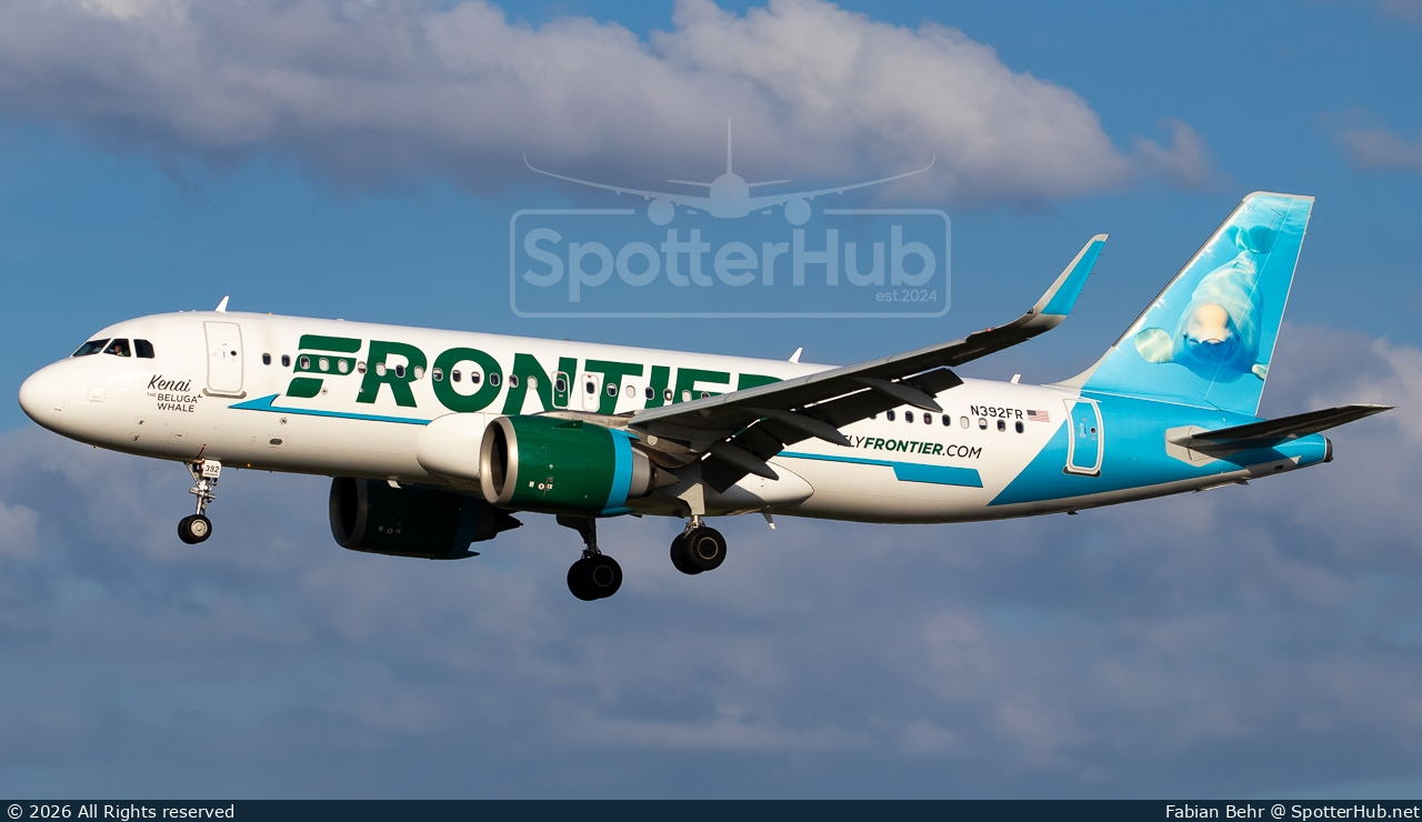Photo of N392FR - Airbus A320-251N operated by Frontier Airlines