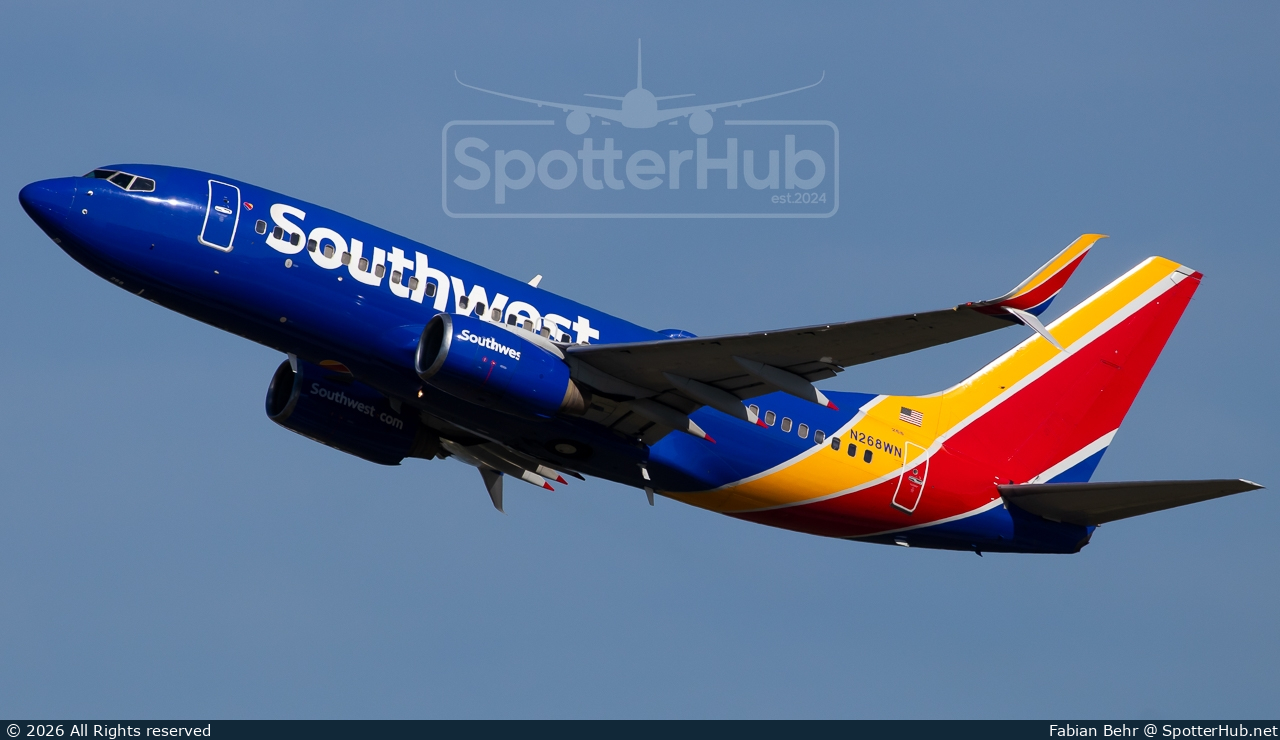 Photo of N268WN - Boeing 737-7H4 operated by Southwest Airlines